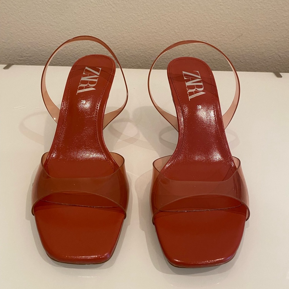 Zara 90s jelly heels nwot